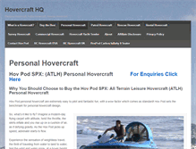 Tablet Screenshot of hovercrafthq.com